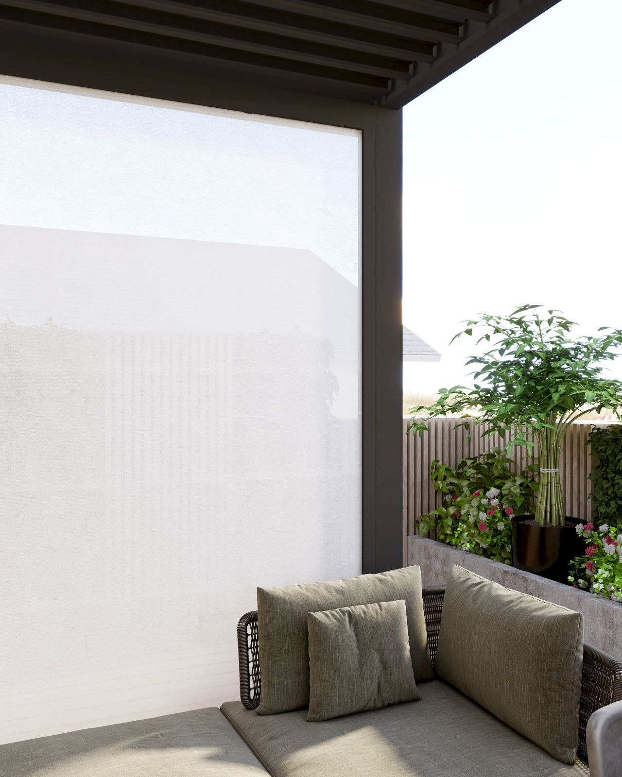 Close-up of the Antares sunblind fabric