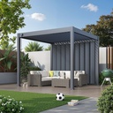 Brisolej - Pergola Antares z brisolejem v antracitu na terasi