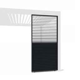 Horizontalna lamelna stranica (0.93m, Anthracite, Adjustable)