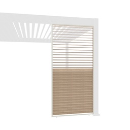 Horizontalna lamelna stranica (1.13m, White / Wood imitation, Adjustable)
