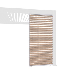 Horizontalna lamelna stranica (1.23m, White / Wood imitation, Fixed)