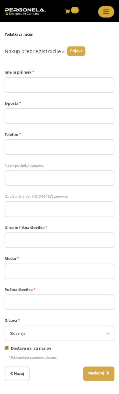 Checkout - Mobile